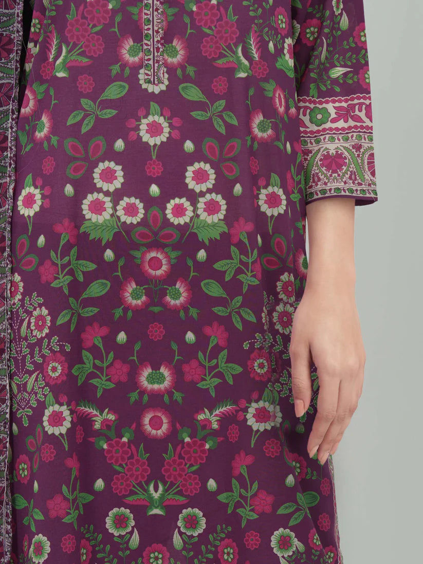 3 Piece Lawn Suit- Printed (Unstitched)