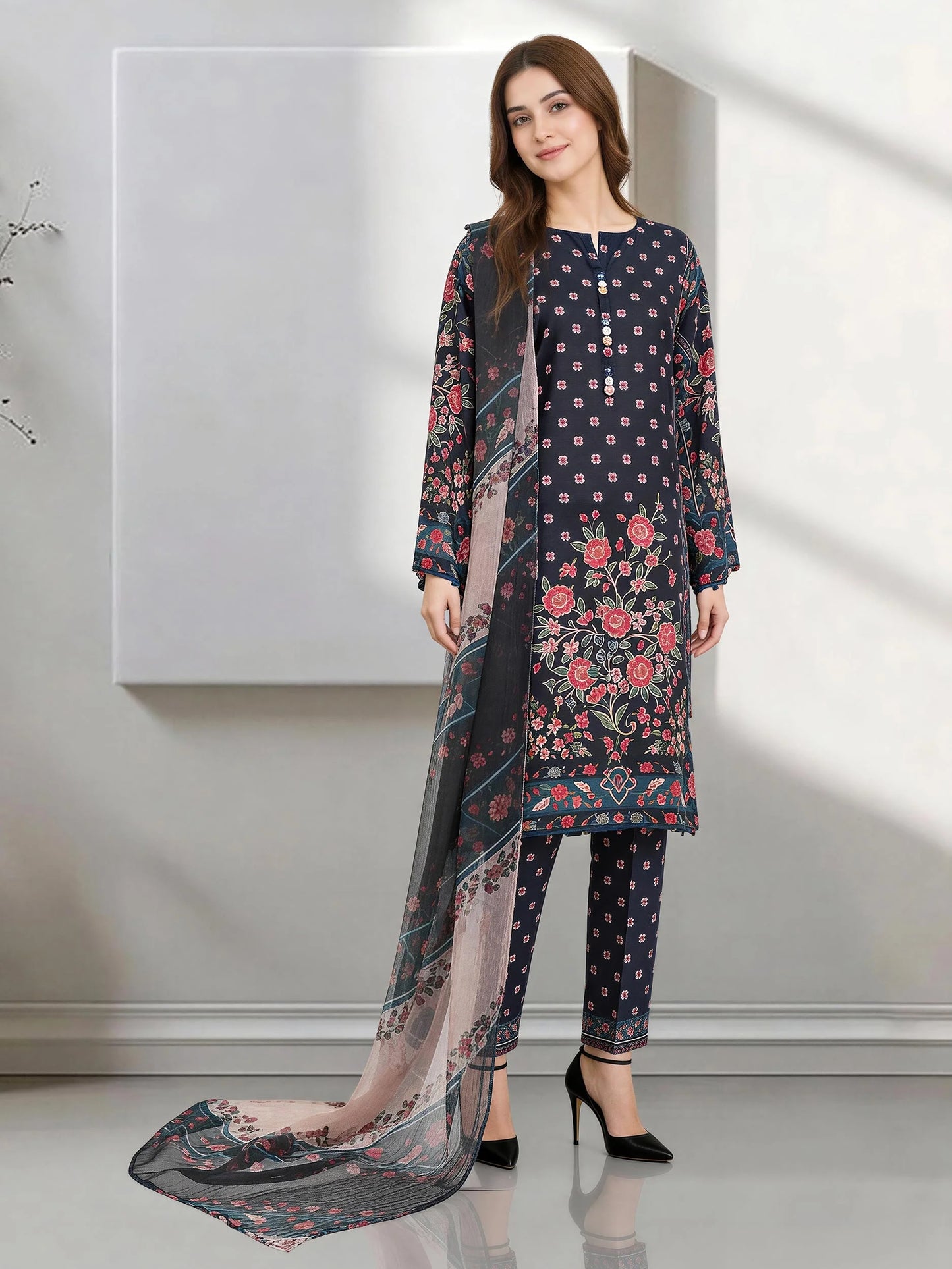 3 Piece Lawn Suit (Unstitched)