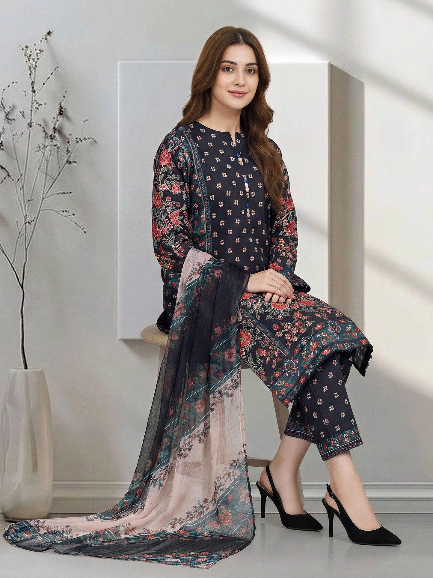 3 Piece Lawn Suit (Unstitched)