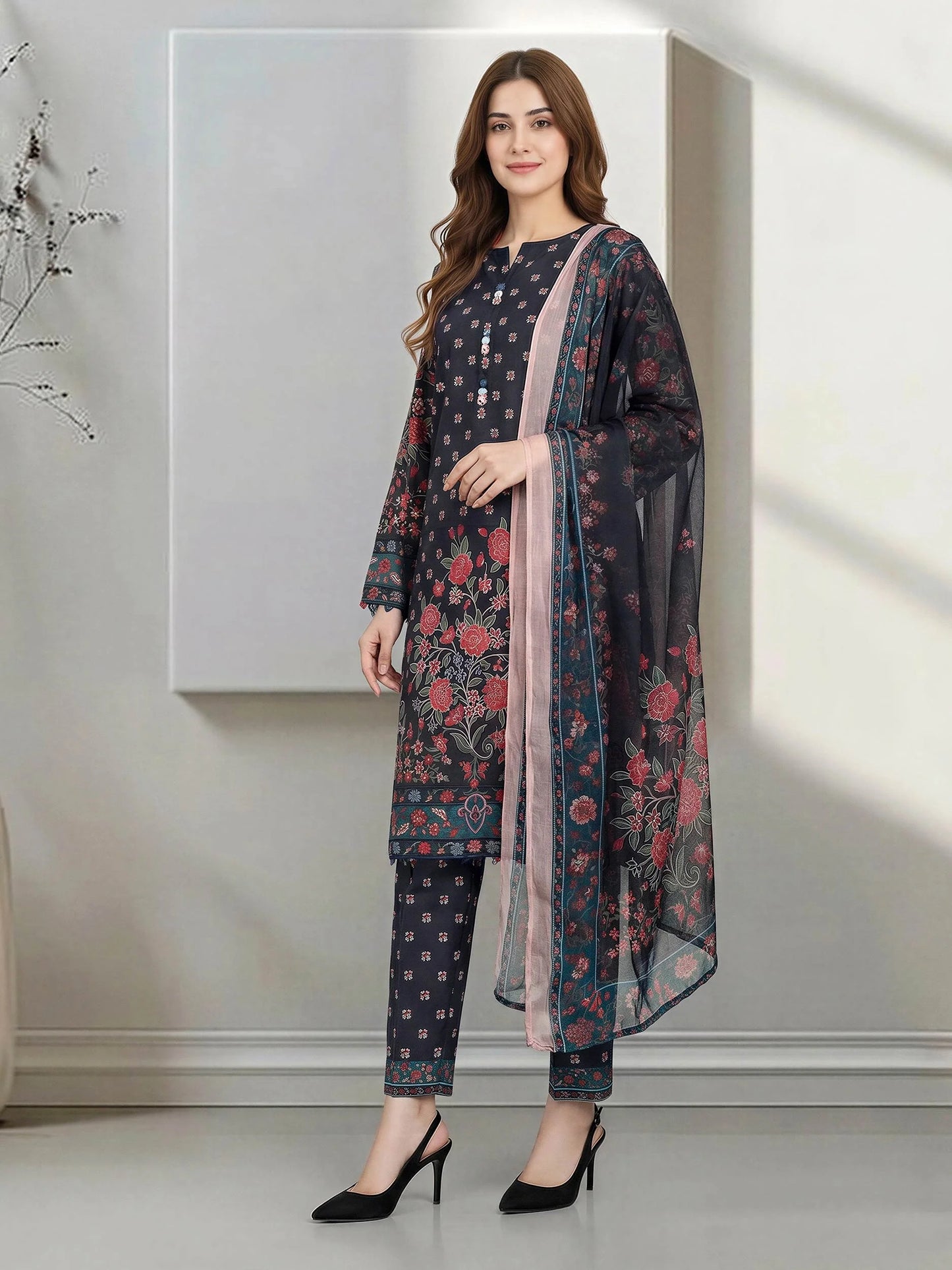 3 Piece Lawn Suit (Unstitched)