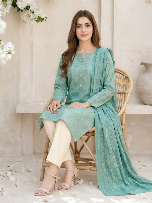 2 Piece Lawn Suit- Printed (Unstitched)