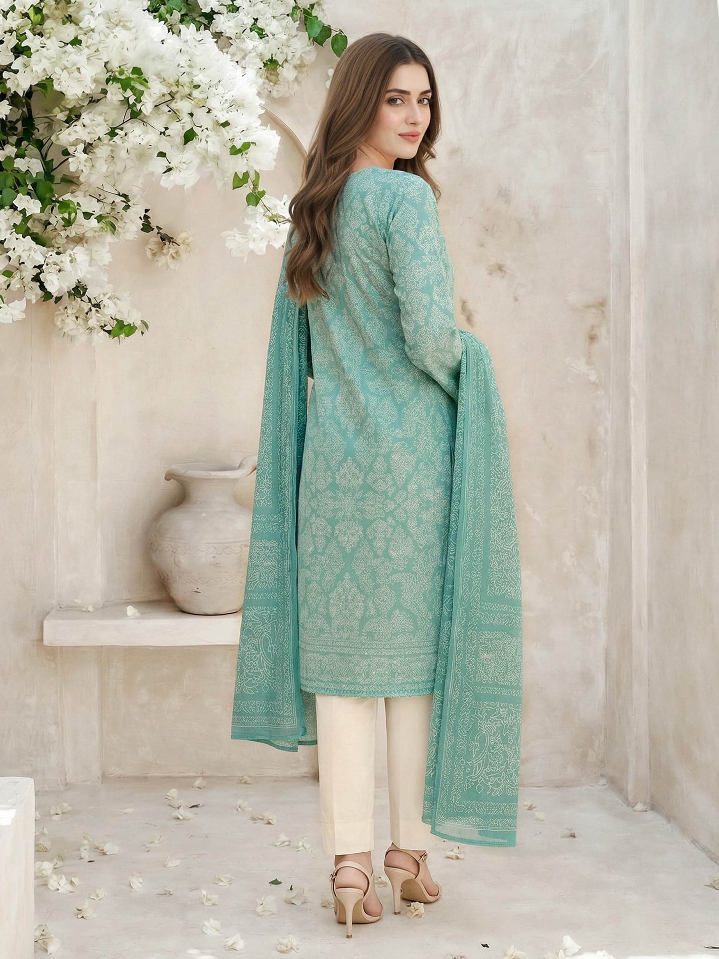 2 Piece Lawn Suit- Printed (Unstitched)